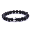 YIZIZAI Couple Bracelet Crown Bracelets For Women Charm Stone Beads Men Jewelry  Pulseira Masculina Bileklik Pulseira Feminina