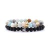 YIZIZAI Couple Bracelet Crown Bracelets For Women Charm Stone Beads Men Jewelry  Pulseira Masculina Bileklik Pulseira Feminina