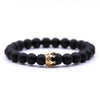 YIZIZAI Couple Bracelet Crown Bracelets For Women Charm Stone Beads Men Jewelry  Pulseira Masculina Bileklik Pulseira Feminina