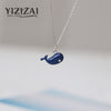 YIZIZAI Cute SilverPlating Blue whale Pendant Necklace for Women SilverWomens Necklace Girls Chain Gift Jewelry Women
