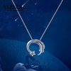 YIZIZAI SilverPlating Meteor with Cubic Zircon Pendant Necklace  Womens Necklace Girls Lucky Gift Jewelry