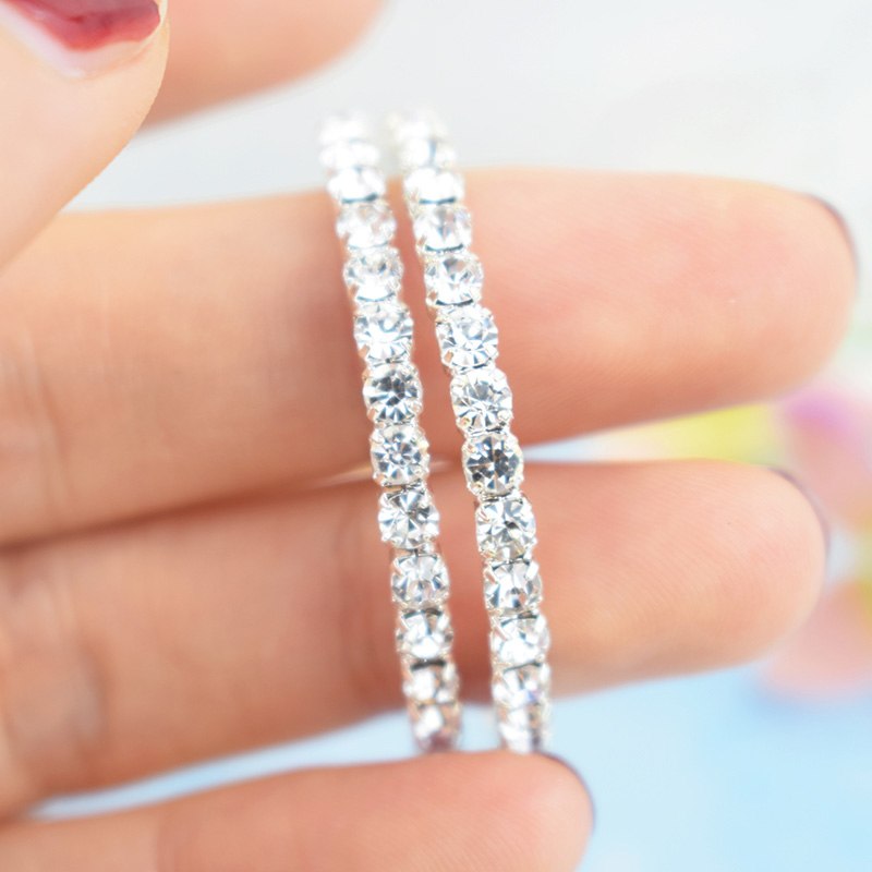YLIOYE 2020 Big Circle Hoop Earrings Crystal Rhinestone 100% Silver Plated Earrings For Women Fashion Jewelry Wedding Party Gift