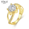 1ct Zircon VINTAGE Luxury Women Ring big zircon for Lover Gift to mother or wife also for Cocktail Party with 18KGRP