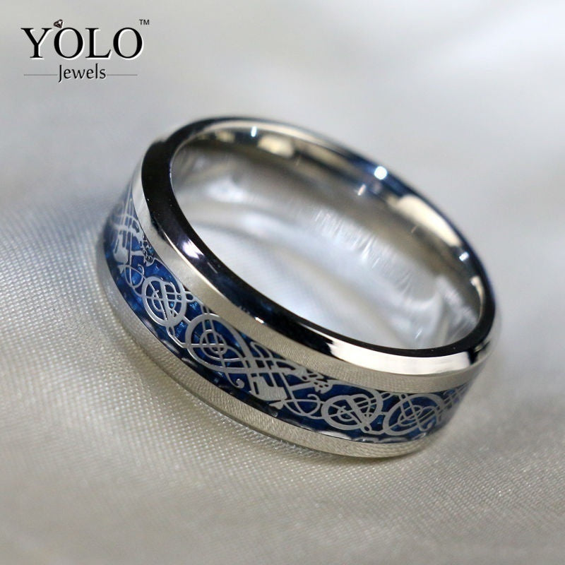 Stainless Steel Wedding Rings for Men Trency Ring for Boy with High Polished as a Love Gift for Boyfriend