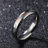 Heart Rings For Women/Men 316L Stainless Steel Half Heart Simple Circle Promise Rings for Couples Fashion Jewelry Gift