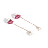 2020 New Arrival Fashion Lip Pearl Stud Earring Chic Rose Gold Color Woman Gift Titanium Steel Fine Jewelry Never Fade
