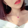 2020 New Arrival Fashion Lip Pearl Stud Earring Chic Rose Gold Color Woman Gift Titanium Steel Fine Jewelry Never Fade