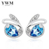 YWM Clearance Angel Eye Stud Earrings Korean Fashion Jewelry Wholesale Hot Vintage Jewelry Crystal Earring for Women Girls