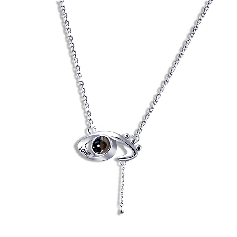 YWM S925 Silver Necklace Memory Sculpture 100 Love Languages Necklace for Women Girls