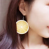 YWM S925 Sterling Silver Lemon Earrings Jewelry Summer Small Fresh Fruit Earrings Korean Version Drop Earrings Yellow Color