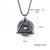 YWSHK Freemason Demon Eye Men's Necklace Pendant Letter Chain Meaning Never Lose Faith Believe Your Self Punk Jewelry