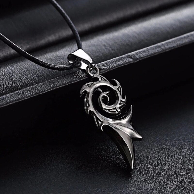 YWSHK Rinhoo Men's Punk Dragon Flame Titanium Stainless Steel Cool Leather Chain Pendant Necklace Men's Charm Necklace Jewelry