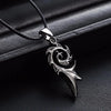 YWSHK Rinhoo Men's Punk Dragon Flame Titanium Stainless Steel Cool Leather Chain Pendant Necklace Men's Charm Necklace Jewelry