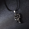 YWSHK Rinhoo Men's Punk Dragon Flame Titanium Stainless Steel Cool Leather Chain Pendant Necklace Men's Charm Necklace Jewelry