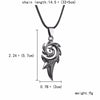 YWSHK Rinhoo Men's Punk Dragon Flame Titanium Stainless Steel Cool Leather Chain Pendant Necklace Men's Charm Necklace Jewelry