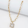 YWZIXLN 2021 Trend Elegant Jewelry Geometry Crystal Pendant Necklace Golden Color Unquie Women Necklace  N0213