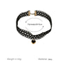 YWZIXLN Bohemia Classic Gothic Tattoo Black Lace Choker Necklace With Black Heart Pendant  Jewelry For Women Gift N0115