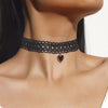 YWZIXLN Bohemia Classic Gothic Tattoo Black Lace Choker Necklace With Black Heart Pendant  Jewelry For Women Gift N0115