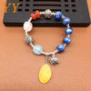 Fine Jewelry 925 Silver Natural Stone Amber Kyanite Red Agate Powder Crystal Aquamarine woman boutique Ethnic bracelet gift