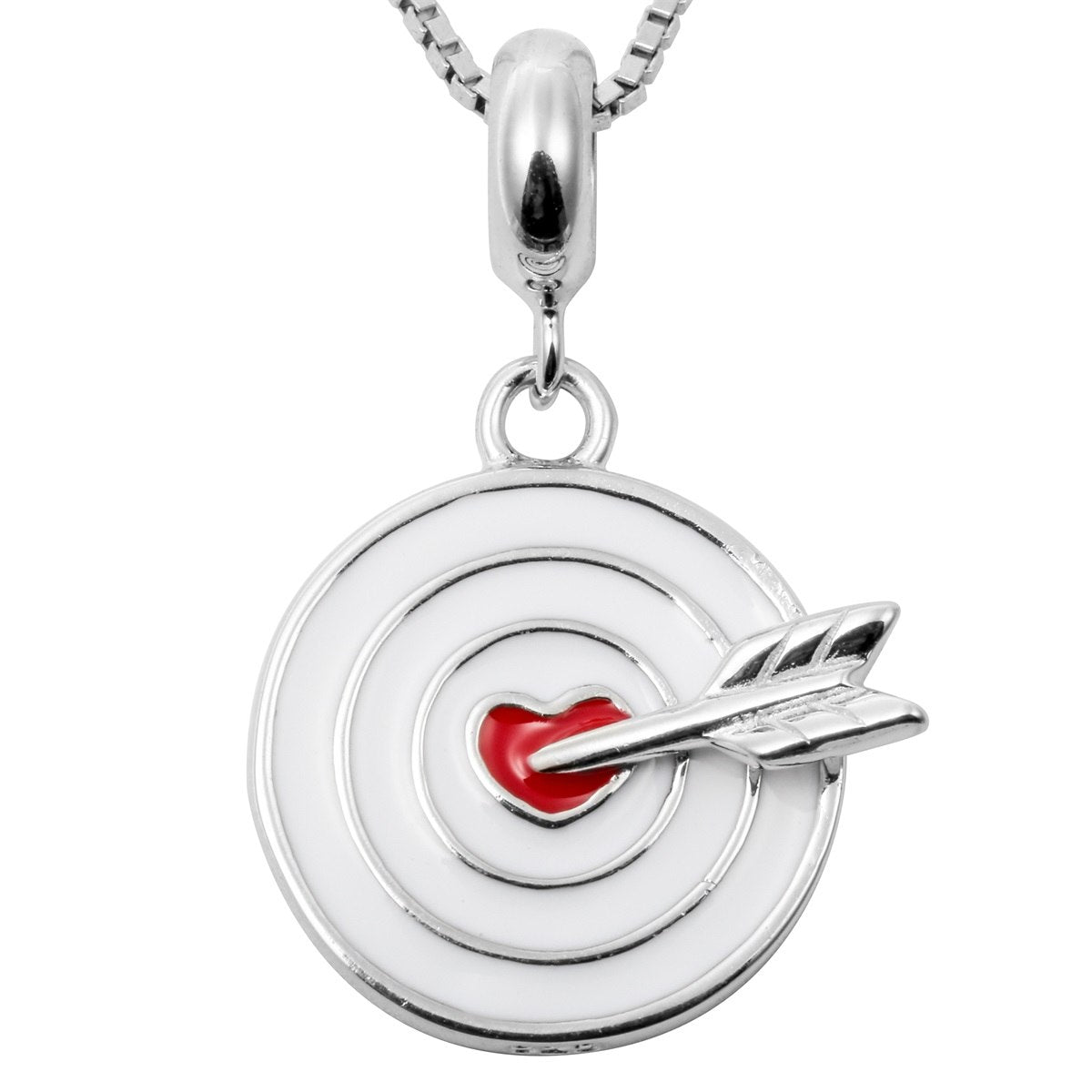 925 Sterling Silver Arrow Heart Necklace Pendant Chain Fine Jewelry Valentines D Gifts Women Wife Her Girlfriend HN22