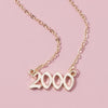 Year Number Alloy Necklaces for Women Birthday Gift From 1991 To 2005 Female Pendant Necklace Jewelry Factory Outlet