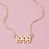 Year Number Alloy Necklaces for Women Birthday Gift From 1991 To 2005 Female Pendant Necklace Jewelry Factory Outlet