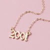 Year Number Alloy Necklaces for Women Birthday Gift From 1991 To 2005 Female Pendant Necklace Jewelry Factory Outlet
