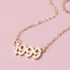 Year Number Alloy Necklaces for Women Birthday Gift From 1991 To 2005 Female Pendant Necklace Jewelry Factory Outlet