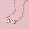 Year Number Alloy Necklaces for Women Birthday Gift From 1991 To 2005 Female Pendant Necklace Jewelry Factory Outlet