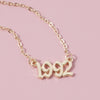 Year Number Alloy Necklaces for Women Birthday Gift From 1991 To 2005 Female Pendant Necklace Jewelry Factory Outlet