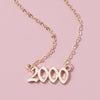 Year Number Alloy Necklaces for Women Birthday Gift From 1991 To 2005 Female Pendant Necklace Jewelry Factory Outlet