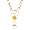 Yhpup Stainless Steel Layered Geometric Pendant Necklace Statement Metal 18 K Collar Necklace украшения 2022 бижутерия