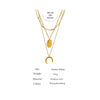 Yhpup Stainless Steel Layered Geometric Pendant Necklace Statement Metal 18 K Collar Necklace украшения 2022 бижутерия