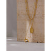 Yhpup Stainless Steel Layered Geometric Pendant Necklace Statement Metal 18 K Collar Necklace украшения 2022 бижутерия