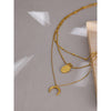 Yhpup Stainless Steel Layered Geometric Pendant Necklace Statement Metal 18 K Collar Necklace украшения 2022 бижутерия