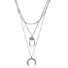 Yhpup Stainless Steel Layered Geometric Pendant Necklace Statement Metal 18 K Collar Necklace украшения 2022 бижутерия