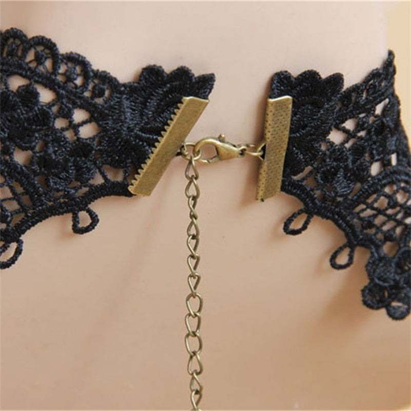 YiYaoFa Choker Necklace Gothic Jewelry Vintage Lace Necklace & Pendant Women Accessories False Collar Statement Necklace GN-22