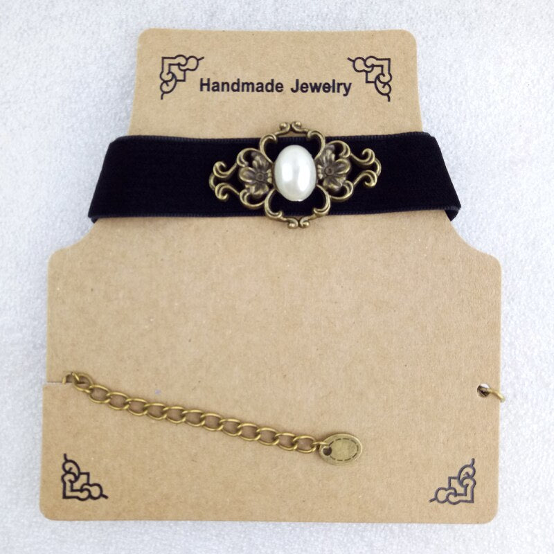 YiYaoFa Choker Necklace Gothic Jewelry Vintage Lace Necklace & Pendant Women Accessories False Collar Statement Necklaces DD-08