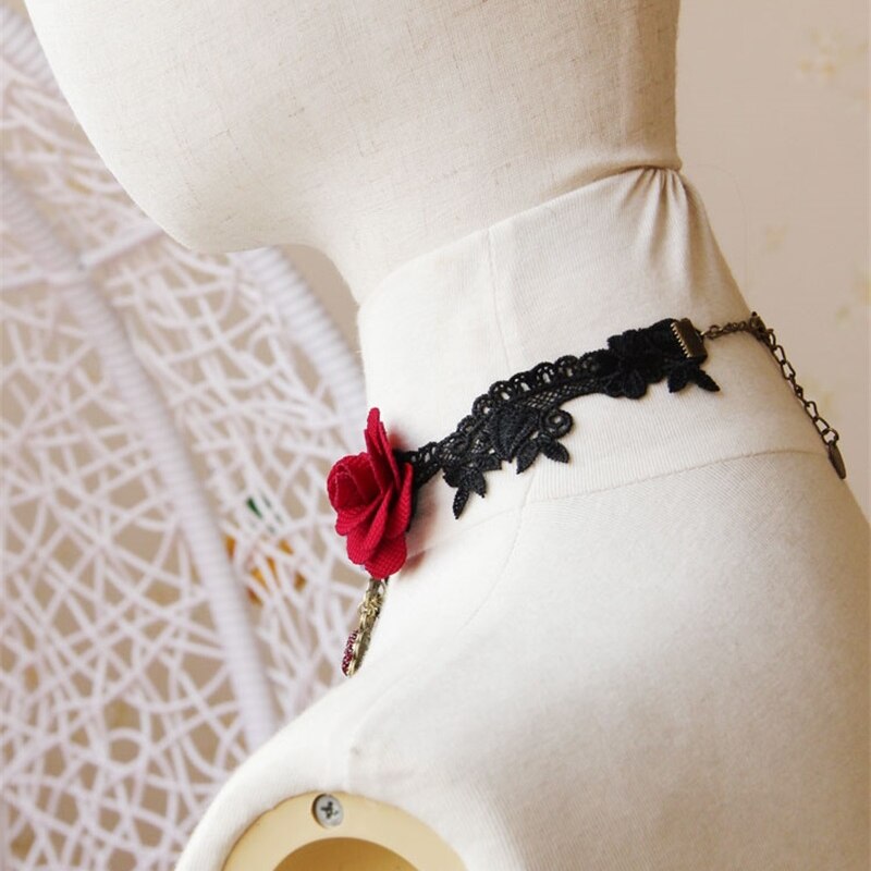 YiYaoFa Gothic Jewelry Choker Necklace For Women Accessories Vintage Lace Necklace & Pendant Collar Statement Necklace GN-100