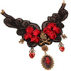 YiYaoFa Halloween Skull Lace Choker Necklace for Women Accessories Skeleton Cosplay Jewelry Necklace Collar Party Jewelry Y472