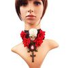 YiYaoFa Halloween Skull Lace Choker Necklace for Women Accessories Skeleton Cosplay Jewelry Necklace Collar Party Jewelry Y469