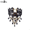 YiYaoFa Handmade Vintage Lace Choker Necklace False Collar Gothic Necklace for Women Accessories Lady Party Jewelry GN-19