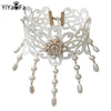 YiYaoFa Vintage Lace Choker Necklace for Women Accessories Gothic Jewelry Collar Statement Necklace Lady Wedding Jewelry GN-63