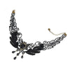 YiYaoFa Women Elegant Vintage Princess Black Lace Gothic Necklace Victorian Lolita Choker Pendant Vampire Chain Y191