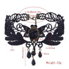 YiYaoFa Women Elegant Vintage Princess Black Lace Gothic Necklace Victorian Lolita Choker Pendant Vampire Chain Y191