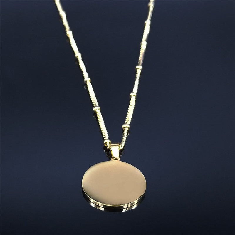 Yin Yang Gossip Star Soul Sister Stainless Steel Chain Necklaces for Women Gold Color Necklace Pendant Jewelry collares NXS04