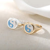 Yin Yang Rings For Women Korean Daisy Heart Ring Stainless Steel 2023 Trendy Jewerly Wedding Band Gift anillos mujer