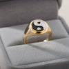 Yin Yang Rings For Women Korean Daisy Heart Ring Stainless Steel 2023 Trendy Jewerly Wedding Band Gift anillos mujer