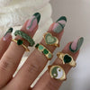 Yin Yang Rings For Women Korean Daisy Heart Ring Stainless Steel 2023 Trendy Jewerly Wedding Band Gift anillos mujer