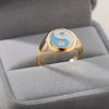 Yin Yang Rings For Women Korean Daisy Heart Ring Stainless Steel 2023 Trendy Jewerly Wedding Band Gift anillos mujer
